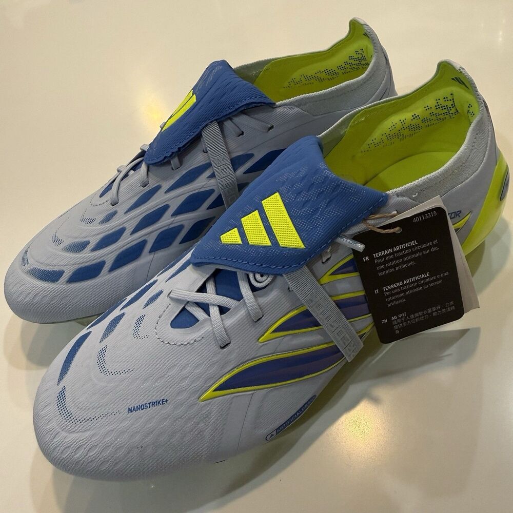 Size 8 - adidas Predator Elite Fold-Over Tongue AG 'Ice Cold' JR5900 Brand New